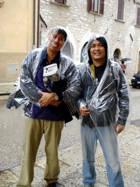 unprepared for Italian rain