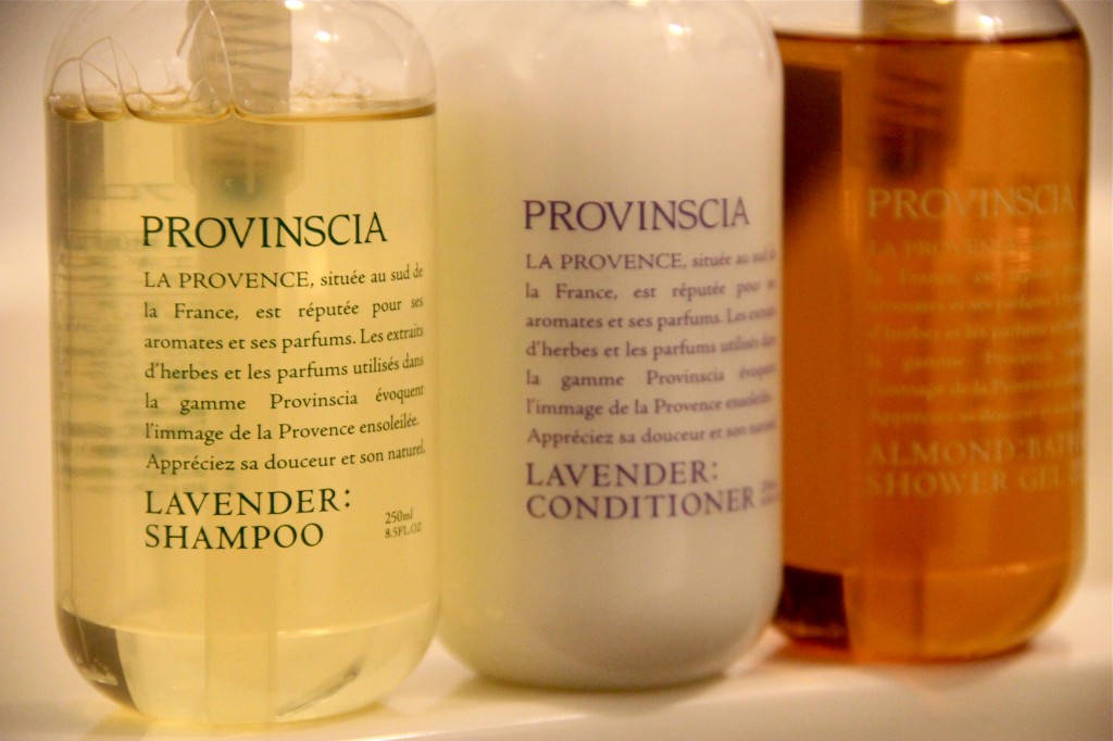 lavender shampoo, conditioner and bath gel